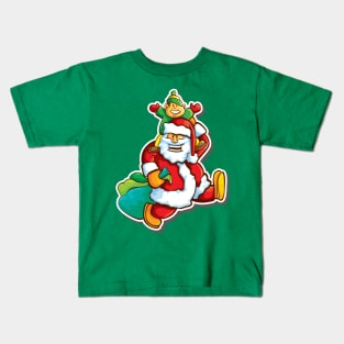 Santa and the boy Kids T-Shirt